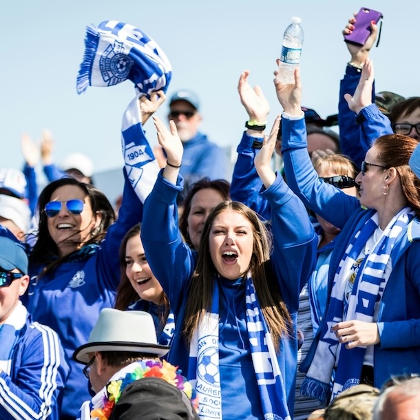Soccer fans image.